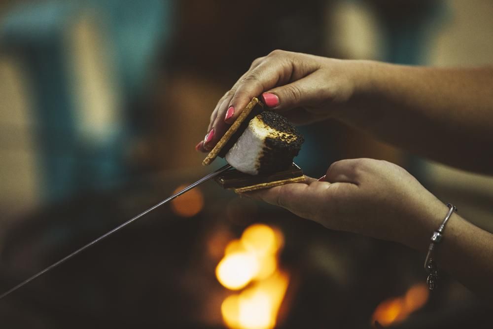 Aerial view of private beach sites along the lakefront at Velocity Island Park