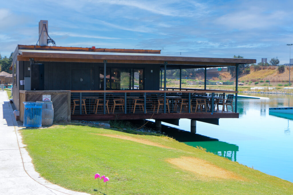Costa Fuego lakefront restaurant at Velocity Island Park