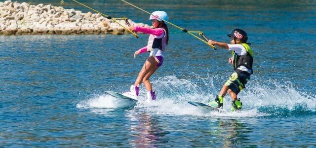 Wakeboard rider at Velocity Island Park